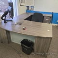 Grey Walnut U/C Suite Bow Front Office Desk